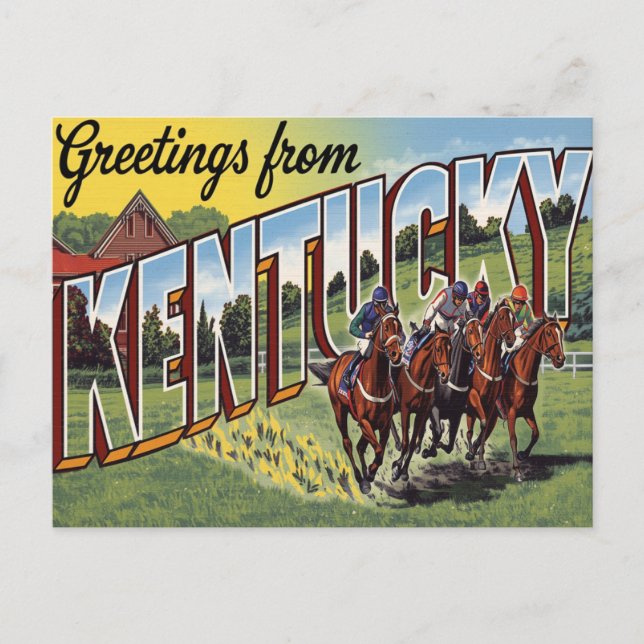 Kentucky Derby Horse Racing Postkarte (Vorderseite)
