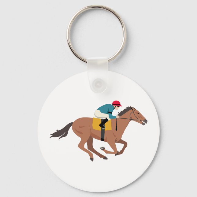 Kentucky Derby Horse Rider Schlüsselanhänger (Vorderseite)