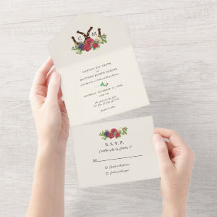 Kentucky Derby Inspirierte alles in einer Hochzeit All In One Einladung
