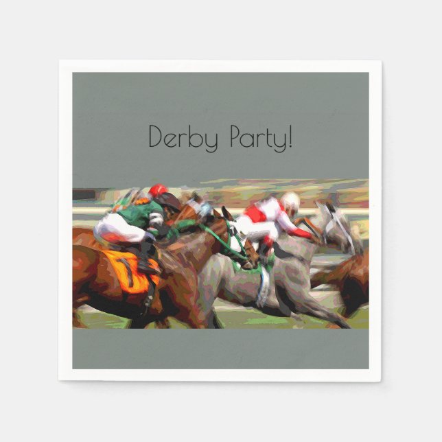 Kentucky Derby Party Cocktail Napkins Serviette (Vorderseite)