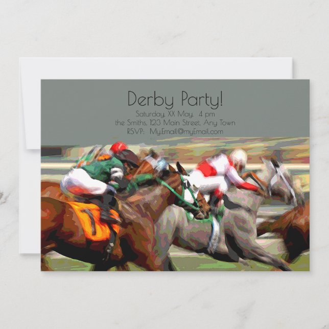 Kentucky Derby - Party Einladung (Vorderseite)