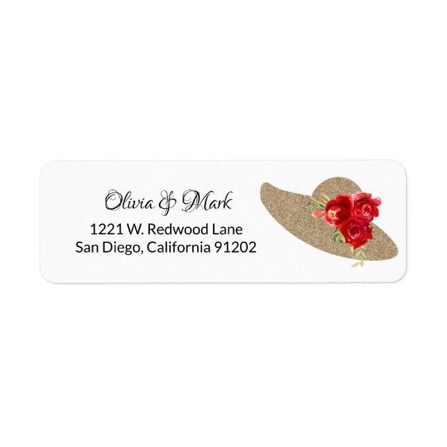 Kentucky Derby Wedding  Personalized Label (Vorne)