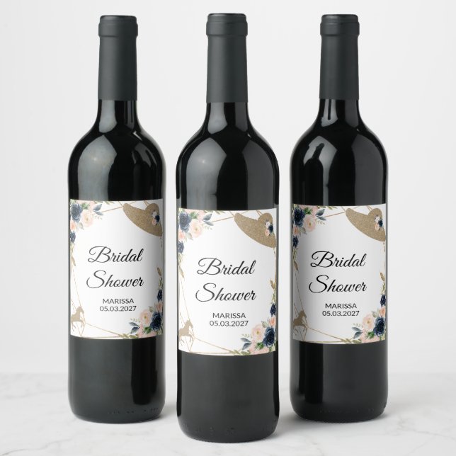 Kentucky Derby Wedding  Personalized Label Weinetikett (Flaschen)
