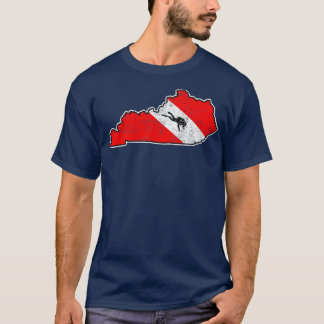 Kentucky Dive Flag Scuba Dive Staat Karte Tauchen T-Shirt