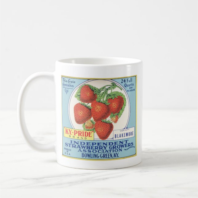Kentucky-Erdbeeren - Vintager Kaffeetasse (Links)