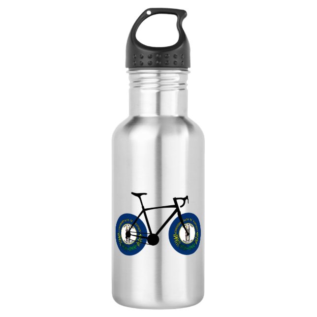 Kentucky Flag Cycling Edelstahlflasche (Vorderseite)