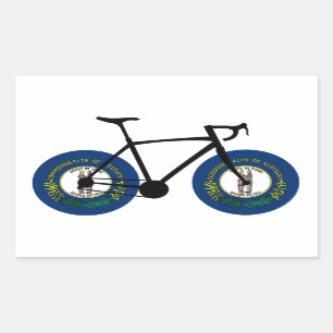 Kentucky Flag Cycling Rechteckiger Aufkleber