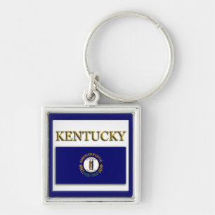 Kentucky Flag Design Premium Schlüsselanhänger