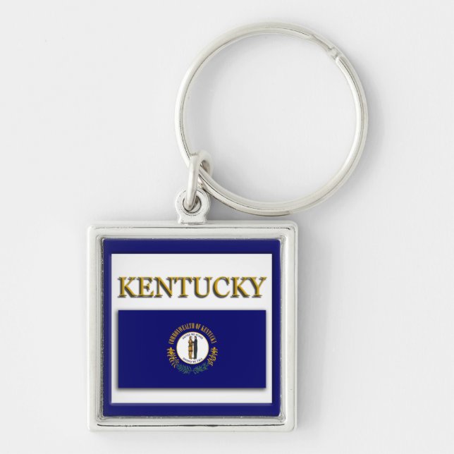 Kentucky Flag Design Premium Schlüsselanhänger (Vorne)