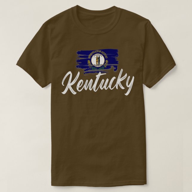 Kentucky Flag Kentuckian Kentucky Flag Staatsstolz T-Shirt (Design vorne)