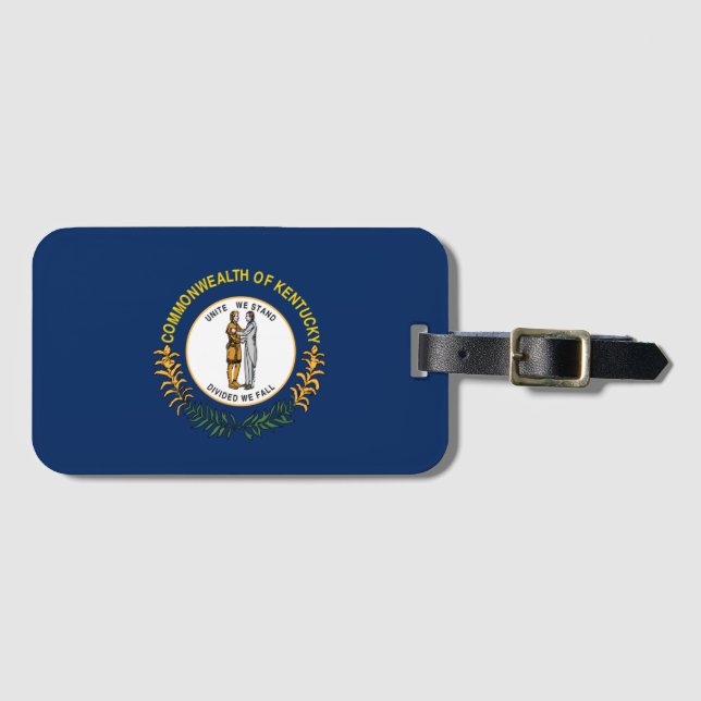 Kentucky-Flagge Gepäckanhänger (Vorderseite (Horizontal))