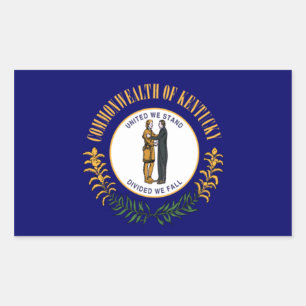 Kentucky-Flagge Rechteckiger Aufkleber