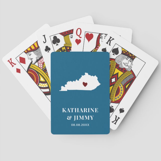 Kentucky Gastgeschenk Hochzeit Deck Karten, Staat  Spielkarten (Rückseite)