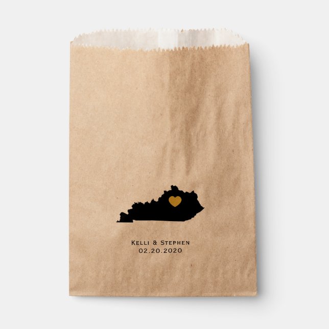 Kentucky Gastgeschenk Hochzeit Leckerei Säcke, Ges Geschenktütchen (Vorderseite)