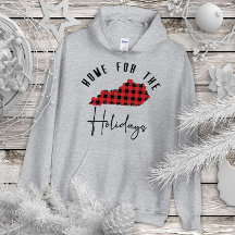 Kentucky Holiday Buffalo Plaid Home Sweat - shirt