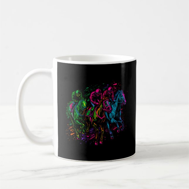 Kentucky Horse Racing Painting Derby Horse Jockey Kaffeetasse (Links)
