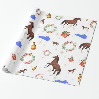 Kentucky Horse Weihnachtspapier Geschenkpapier