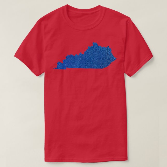 Kentucky I Blue Leather Bourbon Staat Geschenk T-Shirt (Design vorne)