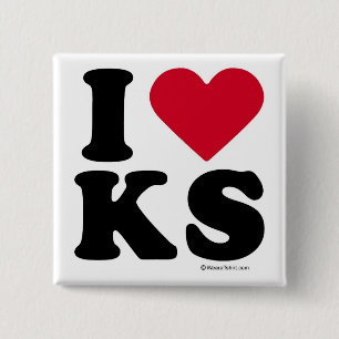 KENTUCKY - I-LIEBE KS - I-LIEBE KANSAS BUTTON