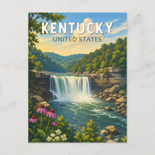 Kentucky Illustrations Reise Kunst Vintage Postkarte