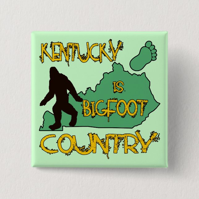 Kentucky ist Bigfoot-Land Button (Vorderseite)