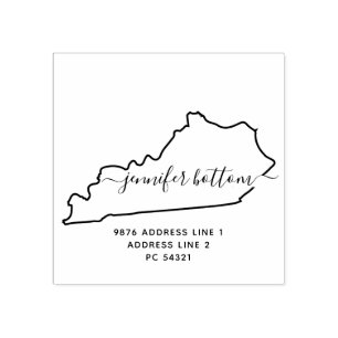 Kentucky-Karte Familien-Rücksendeadresse Gummistempel