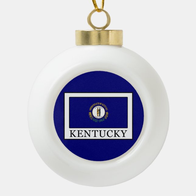 Kentucky Keramik Kugel-Ornament (Vorderseite)