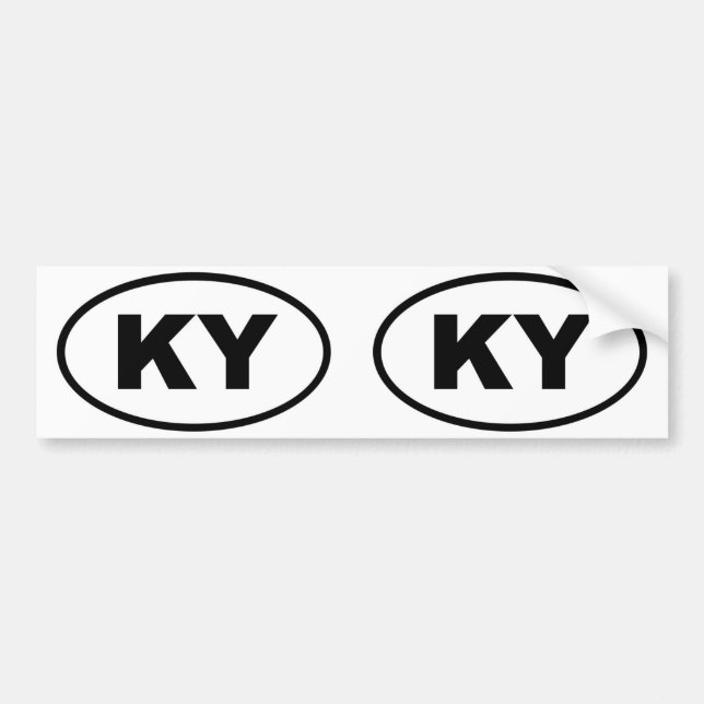 Kentucky KY oval Autoaufkleber (Vorne)