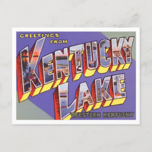 Kentucky Lake Vintage Große Buchstaben Postkarte