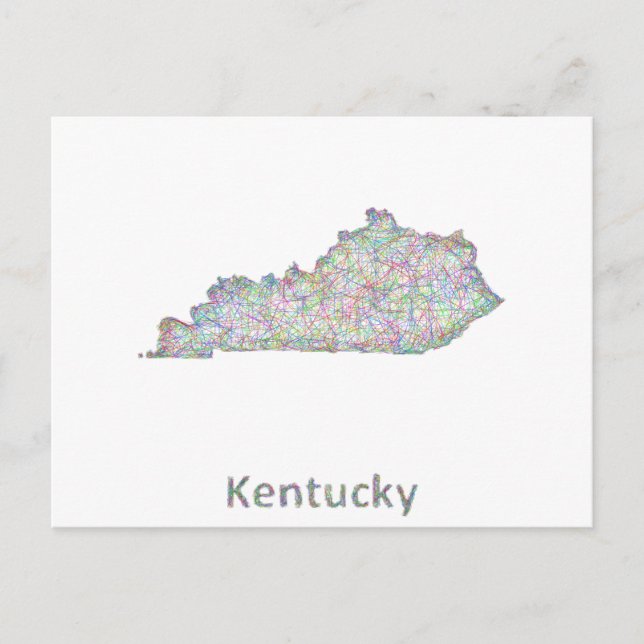 Kentucky Map Postkarte (Vorderseite)