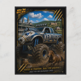 Kentucky Monster Truck Gelände Kunst Postkarte