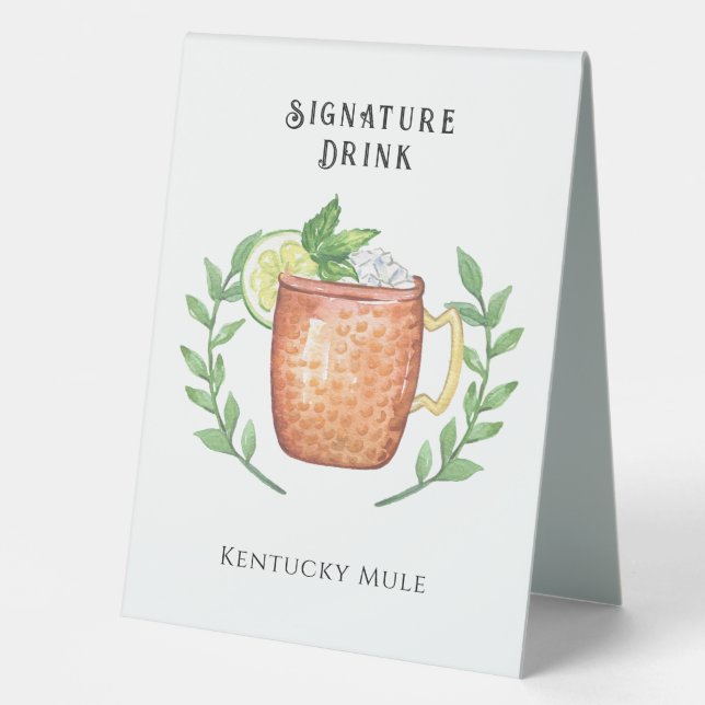 Kentucky Mule | Signaturentrink Tischaufsteller (Vorderseite)