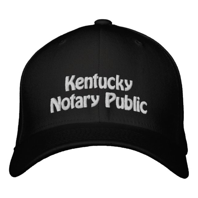 Kentucky Notary Public Sticked Baseball Cap Bestickte Baseballkappe (Vorderseite)