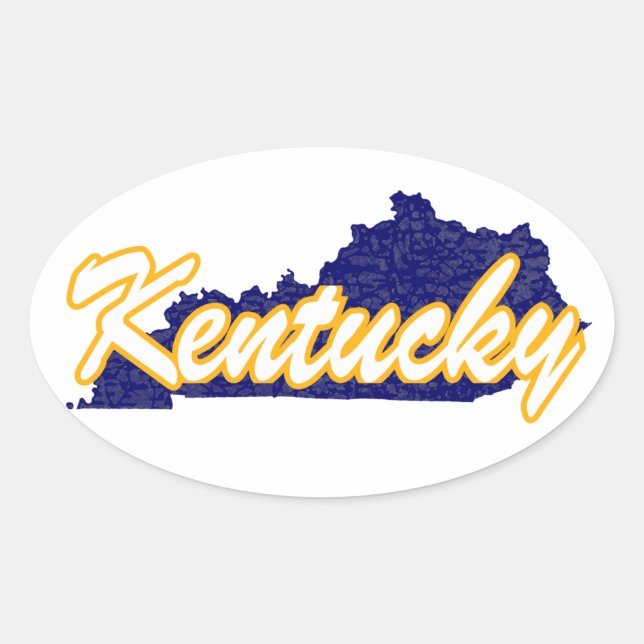 Kentucky Ovaler Aufkleber (Vorderseite)