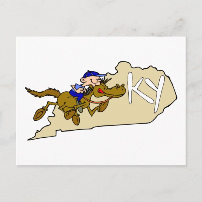 Kentucky Pferderennen Postkarte (Vorderseite)