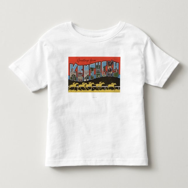 Kentucky (Pferderennen-Szene) - große Kleinkind T-shirt (Vorderseite)