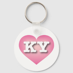 Kentucky Pink Fade Heart - I Liebe KY Schlüsselanhänger