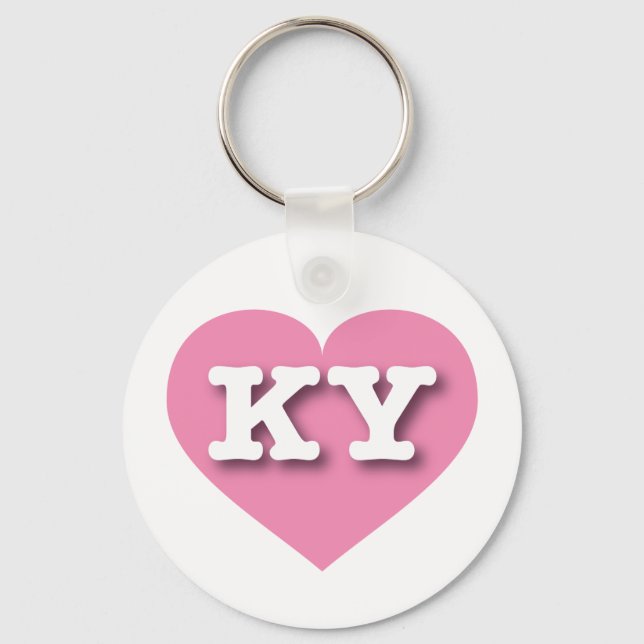 Kentucky Pink Heart - I Liebe KY Schlüsselanhänger (Vorderseite)