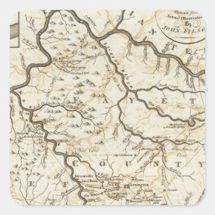 Kentucky Quadratischer Aufkleber