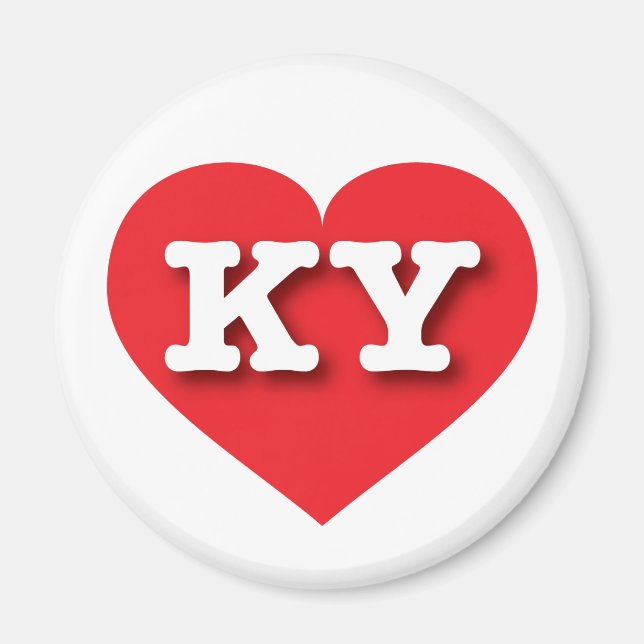Kentucky Red Heart - I Liebe KY Magnet (Vorne)