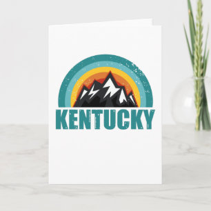 Kentucky Retro Sunset gibt amerikanischen Staaten Karte