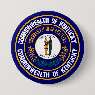 Kentucky Round Emblem Button
