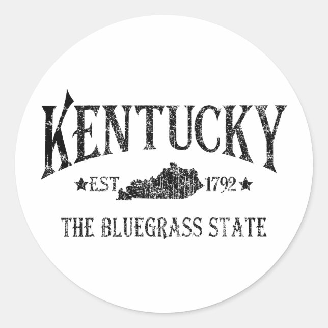 Kentucky Runder Aufkleber (Vorderseite)