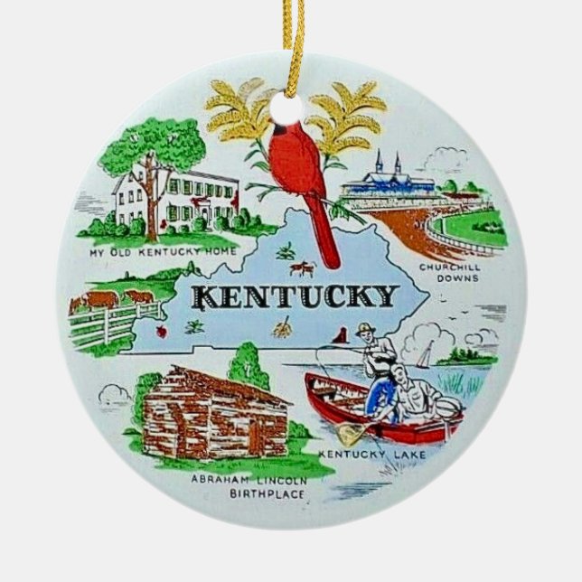 Kentucky-Schmuck Keramik Ornament (Vorne)