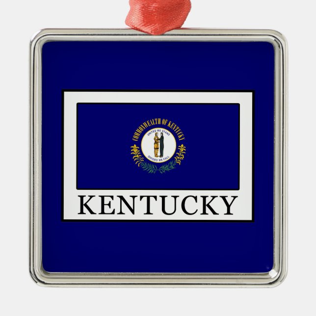 Kentucky Silbernes Ornament (Vorne)