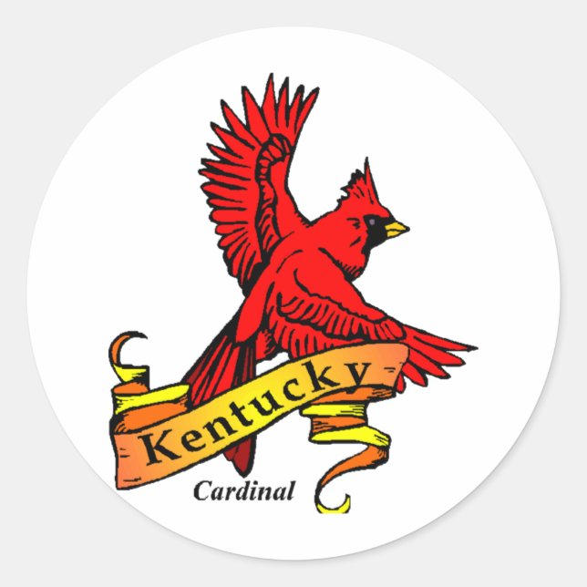 Kentucky Staat Bird Runder Aufkleber (Vorderseite)