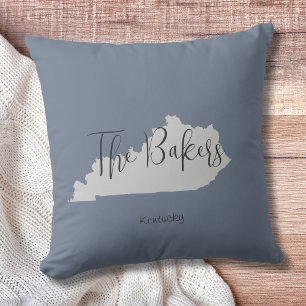 Kentucky Staat Family Name Throw Kissen