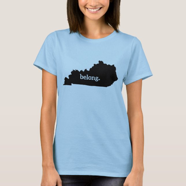Kentucky Staat Map Belong T-Shirt (Vorderseite)