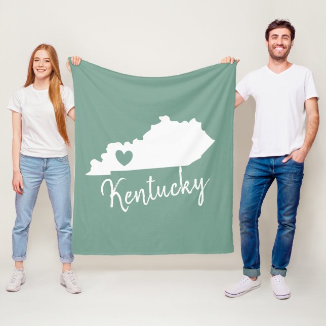 Kentucky Staat Map Liebe Zuhause Fleecedecke (Beispiel)