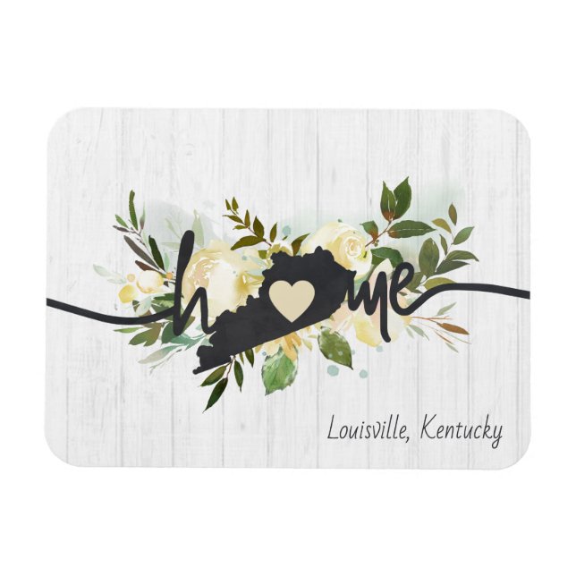 Kentucky Staat Personalisiert Ihre Zuhause City Ru Magnet (Horizontal)